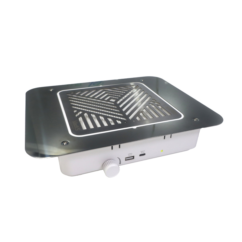 Tihi zbiralnik prahu za nohte