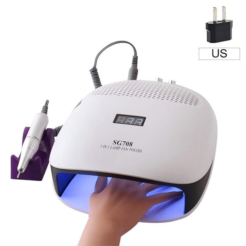 Trojna kombinacija ročne svetilke za nohte z blazino